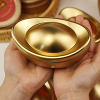 Pot à lingots créatif en fer blanc de petite taille après les boîtes-cadeaux bonbons de mariage biscuits au chocolat recevoir un pot de pépites d'or Yuan boîtes en fer blanc