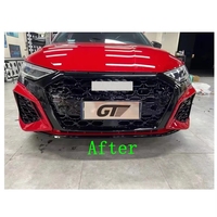 Pour Audi A3 RS3, calandre de voiture, pare-chocs avant, kit carrosserie, pièce automobile en plastique ABS pour 2019-2023, adaptation OEM