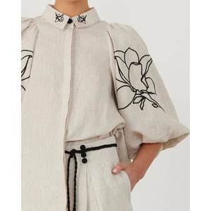 <span class=keywords><strong>Pantaloni</strong></span> <span class=keywords><strong>larghi</strong></span> stampati di fascia alta moda eleganti e comodi in cotone e <span class=keywords><strong>lino</strong></span> da <span class=keywords><strong>donna</strong></span> nuovo stile autunno Set - Product Image 6