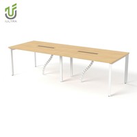 Table de conférence ovale IULTRA moderne en MDF de 12 pieds pour 2 à 8 personnes, idéale pour les hôtels, les écoles et les bureaux