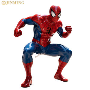 Eine lebensgroße Glasfaser statue des berühmten Superhelden-Filmcharakters Spider-<span class=keywords><strong>Man</strong></span> in Harz wird zum Verkauf angeboten - Product Image 6