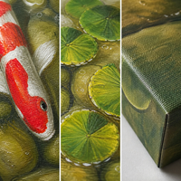 Impression sur toile murale moderne, peinture chinoise de poissons koï et de lotus, plusieurs tailles disponibles pour le salon, décoration Feng Shui
