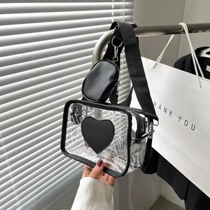 Bolso Bandolera Transparente Cuadrado Mini Personalizado, Monedero <span class=keywords><strong>de</strong></span> PVC Transparente <span class=keywords><strong>para</strong></span> Teléfono, Accesorio <span class=keywords><strong>de</strong></span> Viaje Moderno <span class=keywords><strong>para</strong></span> Chicas - Product Image 1