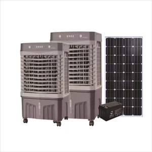 Portable 60L Solar Power Evaporative Air Cooler Floor <b>Standing</b> <b>Switch</b> Control Fan for Outdoor & Hotel Use ABS Material Industria - Product Image 2