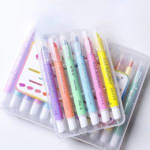 Set di pennarelli <span class=keywords><strong>evidenziatori</strong></span> in Gel evidenziatore a cera pastello confezione da 6 colori per ufficio e scuola - Product Image 1