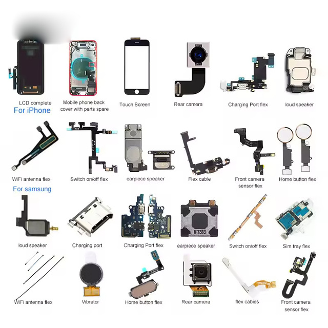 Mobile Phone Flex Cables Front Camera Earspeaker Proximity Cable Home Button for Charging Ports Flex