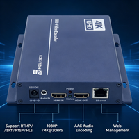 Codificador de Video 4K30 H.265 HEVC a IP con Salida en Bucle, Transmisión en Vivo 4K UHD para /RTSP/RTMP, Audio Incluido