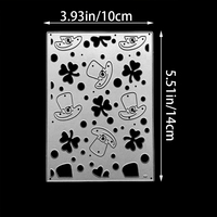 Matrice de découpe métallique rectangulaire motif trèfle pour albums photo DIY, cartes en papier, cartes de vœux et scrapbooking
