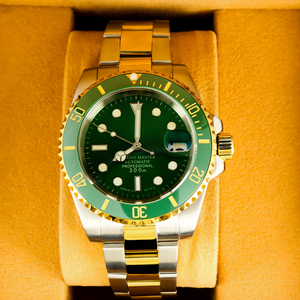 Reloj de Pulsera Dorado de Moda de Buena Calidad, Resistente al Agua, Movimiento NH35, Cristal de Zafiro, Reloj Mecánico Automático para Hombre - Product Image 1