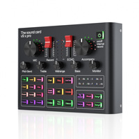 Carte son externe USB, interface audio pour enregistrement studio, PC, streaming en direct V8 et ensemble de microphones