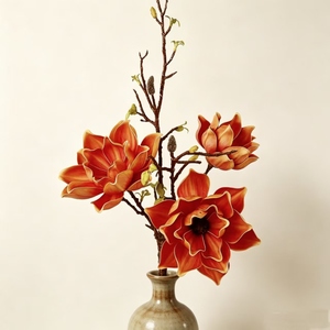 Fiori Artificiali Profumati all'Ingrosso, Ramo <span class=keywords><strong>di</strong></span> Magnolia in Stile Cinese Realistico, Centrotavola Fatto a Mano per Matrimoni e <span class=keywords><strong>Casa</strong></span> - Product Image 1