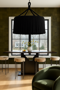 Éclairage de plafond <span class=keywords><strong>suspendu</strong></span> à pompon noir Design Art déco en coton pour les célébrations de Pâques d'anniversaire de mariage Diwali - Product Image 5