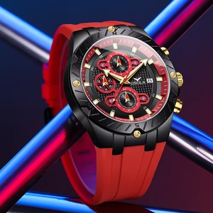 Drioshipping Reloj Top Nuevo 2024 Hombres Reloj Deporte Impermeable Venta al por mayor Hombres Relojes Lujo Impermeable Silicona - Product Image 4