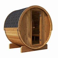 Outdoor-Fass-Sauna für 1-6 Personen, Dampfsauna mit Heizung