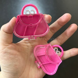 ISMAN 5g Envase Cosmético Único en Forma <span class=keywords><strong>de</strong></span> Bolso, Lindo Estuche Rosa Intenso Vacío para Sombra <span class=keywords><strong>de</strong></span> Ojos, Bálsamo Labial, Colorete y Polvo - Product Image 2