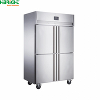 Refrigerador Comercial de Gran Capacidad de 1420L, de Una Sola Temperatura, de Acero Inoxidable 304 de Alta Resistencia, Refrigerador para Restaurante de 6 Puertas con Enfriador de Aire Electrónico