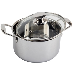 Casserole/marmite française classique à trois plis en acier inoxydable marmite de 6 pintes avec couvercle - Product Image 4