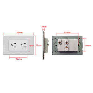 Fiko tiêu chuẩn Mỹ tường thiết bị chuyển mạch và ổ cắm 118 loại bạc dây nhôm vẽ bảng điều chỉnh 15A/20A/45A - Product Image 5