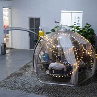 Dôme géodésique transparent Miico MCH-2700 PC Eco Cabin, tente de glamping pour hôtel, maison préfabriquée, diamètre 2,7 m, imperméable 1500-2000 mm