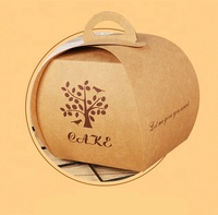 Personnalisé exquis pliable poignée papier kraft cupcake mousse gâteau boîtes d'emballage