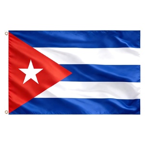Bandera de <span class=keywords><strong>Cuba</strong></span> 3x5 pies, poliéster 100D, ecológica, ligera, resistente a la decoloración, colores vivos, logotipo personalizado, fabricación personalizada para fiestas - Product Image 1