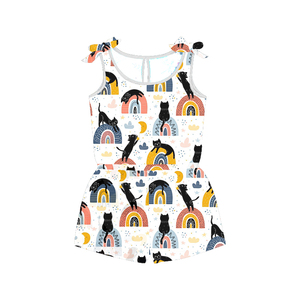 Romper Azul con Estampado de Leopardo para Niñas, con Tirantes Ajustables, Nuevo Romper de Verano para Bebés - Product Image 4