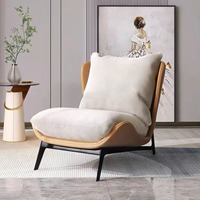 Canapé inclinable de salon de salon nordique de luxe moderne pour la maison chaise paresseuse simple avec repose-pieds se détendre assis