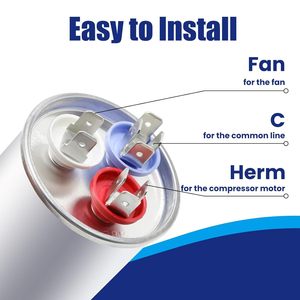 Cbb65 50 + 10uF điều hòa không khí bắt đầu động cơ chạy AC condenser metallized phim tụ tủ lạnh máy nén tụ - Product Image 3