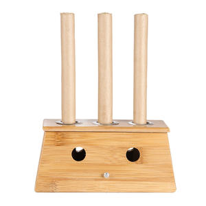 Boîte d'apprivoisement du ventre en bambou portable à 4 trous pour massage abdominal et soin utérin, dispositif de thérapie aux herbes revitalisant le Qi - Product Image 3