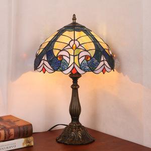 Lámpara de Mesa de Estilo Retro Europeo de 12 Pulgadas, con Vidrio de Colores que Protege la Vista, 5W de Potencia, para Decoración de Dormitorio, Estudio, Hotel, Comedor - Product Image 5