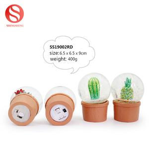 6.5cm LED lampe <span class=keywords><strong>pas</strong></span> cher neige décoration résine <span class=keywords><strong>cactus</strong></span> globes d'eau - Product Image 5