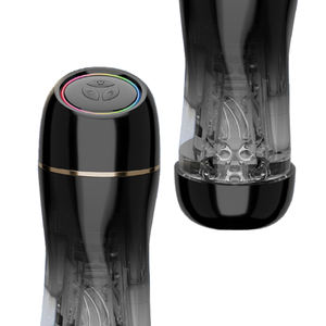 جهاز استمناء دوار للرجال لتعزيز المتعة الذكورية للاستخدام المنزلي مصنوع من مادة TPE/ABS الناعمة مع خاصية الاهتزاز وموصل Type-C - Product Image 1