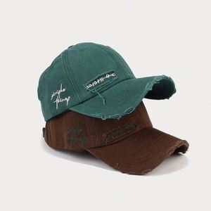 Gorra de Béisbol Desgastada de Estilo Nuevo para Hombre y Mujer, Gorra Casual de Papá de 6 Paneles, Gorra Deportiva Sin Estructura - Product Image 1