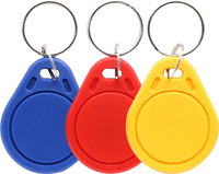 Porte-clés électronique personnalisé en ABS pour contrôle d'accès hôtelier, mini-étiquette RFID 13,56 MHz étanche