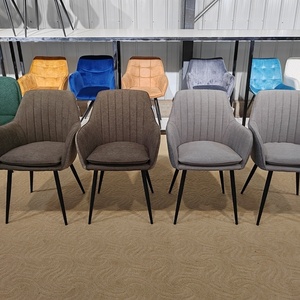 Luxe Moderne Nordique Scandinave Noir Chaise Salle À Manger Tufté Bleu Brun <span class=keywords><strong>Velours</strong></span> Restaurant <span class=keywords><strong>Chaises</strong></span> À Manger Pour Salle À Manger - Product Image 6