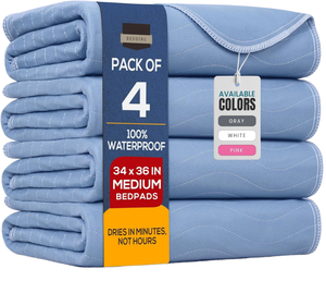 Tapis de protection de <span class=keywords><strong>lit</strong></span> super absorbant, imperméable, lavable et réutilisable, séchage rapide, pour incontinence, entraînement des chiots, 4 couches - Product Image 1