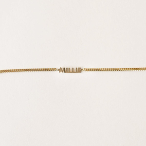 Nouveautés bijoux <span class=keywords><strong>gourmette</strong></span> en or chaîne cubaine en acier inoxydable plaqué or audacieux <span class=keywords><strong>initiale</strong></span> lettre nom personnalisé bracelet personnalisé - Product Image 3