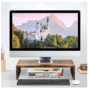 <span class=keywords><strong>Support</strong></span> de moniteur en bois pour bureau à domicile, rehausseur d'écran pour ordinateur portable - Product Image 5