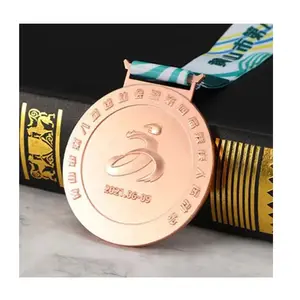 Custom Medaillon Ontwerp Uw Eigen Sport Metalen Logo Marathon Running Finisher Zinklegering Aangepaste Medaille