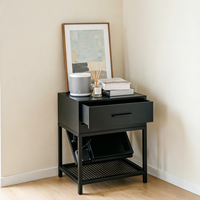 Table console d'angle en bois, design moderne, meuble multi-usages avec rangement dissimulé pour chambre et salon