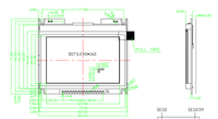 240160 gris film semi transparent tft lcd pour les appareils ménagers Intelligents