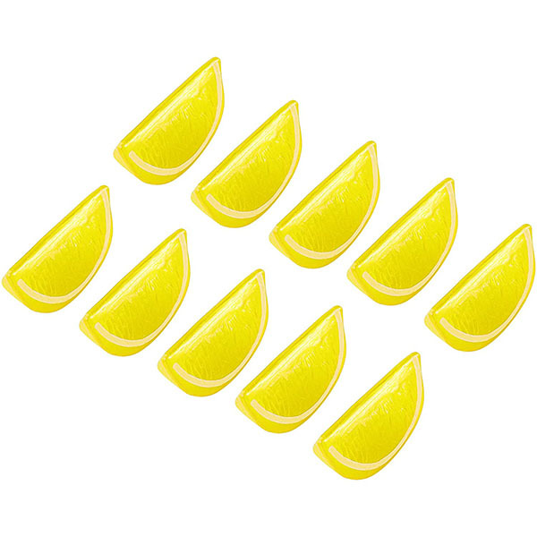Morceaux de plastique jaune citron