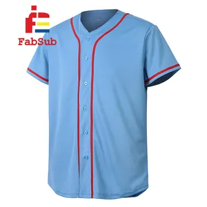 Oem Groothandel Honkbal Jersey Uniform Ademende Honkbal Jersey Sublimatie Blanco Custom Heren Honkbal T Shirts