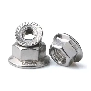 Flange Nuts Stainless Steel DIN 6932 Nuts Fasteners Quality Assurance Flange Nut