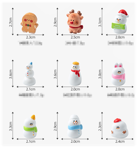 Figuras Navideñas en Miniatura de Resina, Escena de Natividad Navideña en 3D, Casa de Muñecas, Corona, Muñeco de Nieve, Papá Noel, Caja de Regalo, Ciervo, Oso, Calcetines, Árbol - Product Image 2