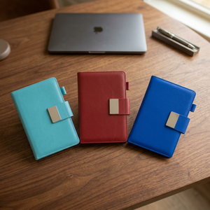 Agenda Organizadora de Cuero Sintético de Primera Calidad, Tapa Dura, Cuaderno Diario, Opciones de Color Rojo, Azul y Verde Azulado, para Uso Diario en la Oficina o la Escuela - Product Image 3