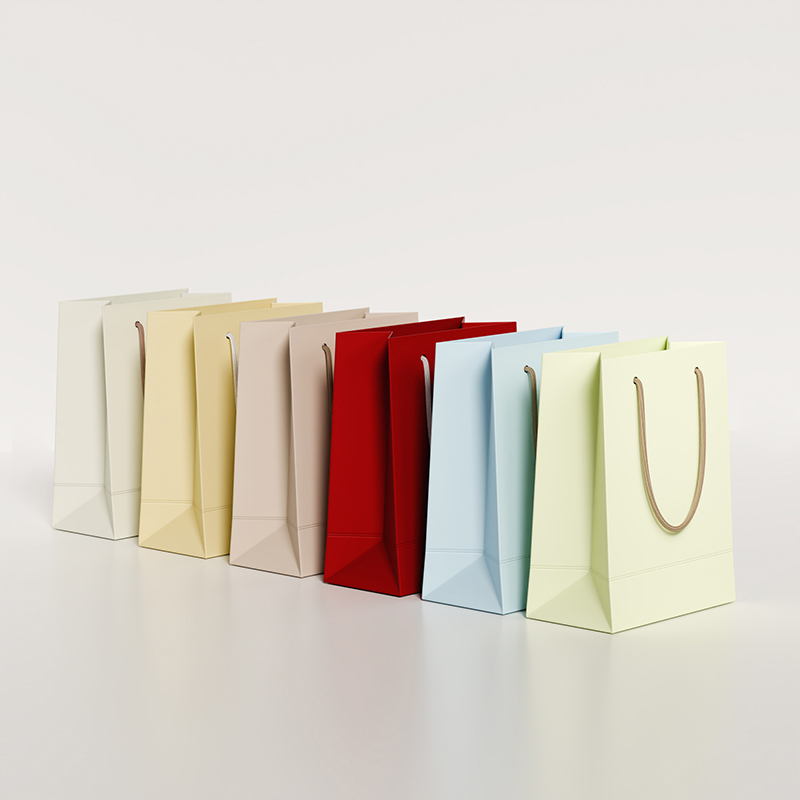 Custom Wholesale Classic Kraft Shopping Bags Cotton Rope Handle Logo Printed Luxury Gift Packaging for Clothing Shoes Reusable
