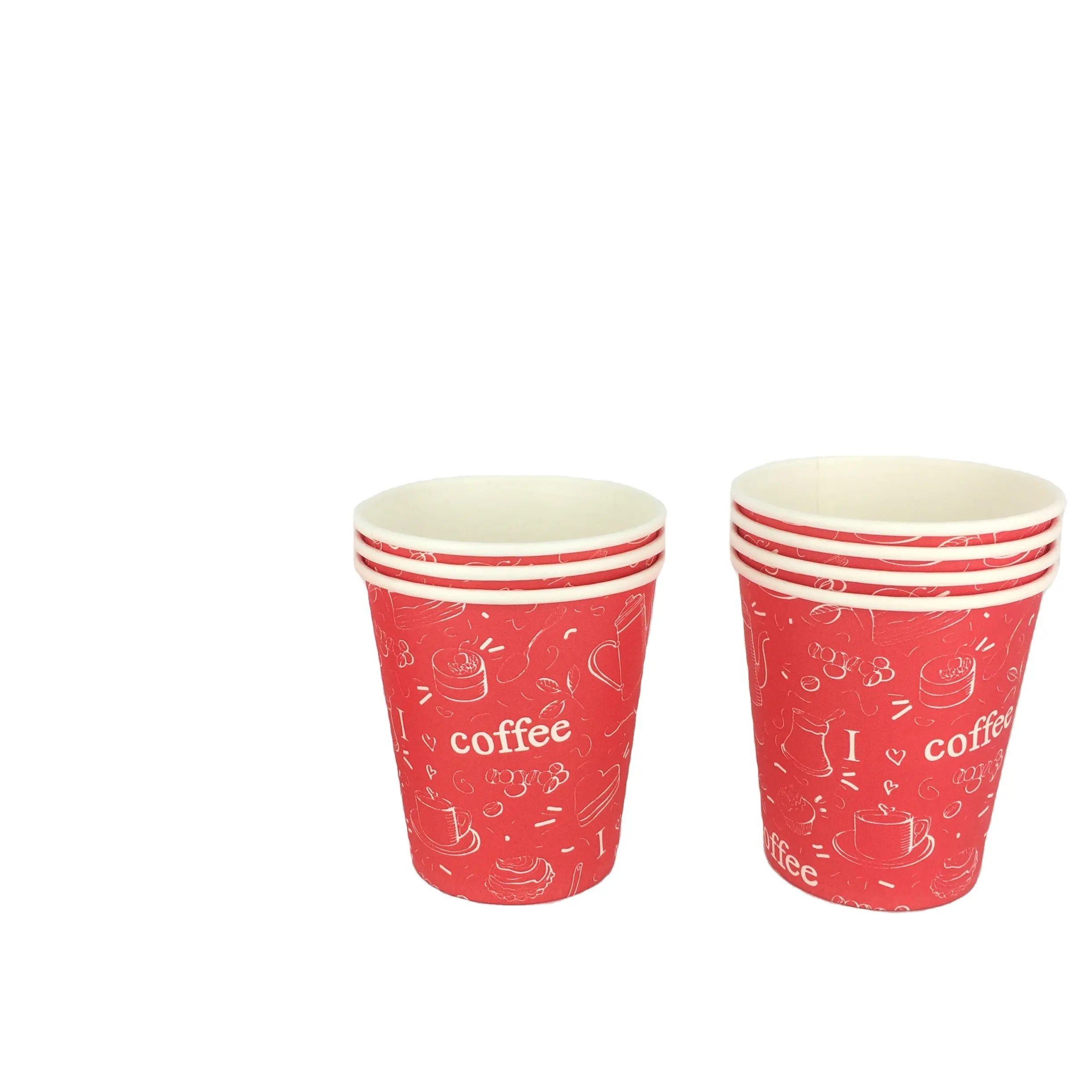 Festival fête mariage Kraft personnalisé 6oz 8oz 12oz 20oz gobelets en papier gobelet en papier jetable pour boisson chaude/froide de thé