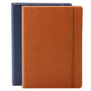Carnet en cuir PU vintage bleu marine personnalisé avec gravure 4 couleurs pour cadeau promotionnel - Product Image 5