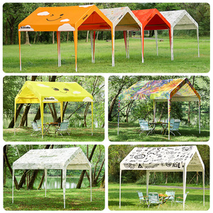 Parasol publicitaire d'extérieur, stand de marché nocturne, tente mobile, imperméable, parapluie à quatre pieds, auvent de stationnement pour voiture - Product Image 2